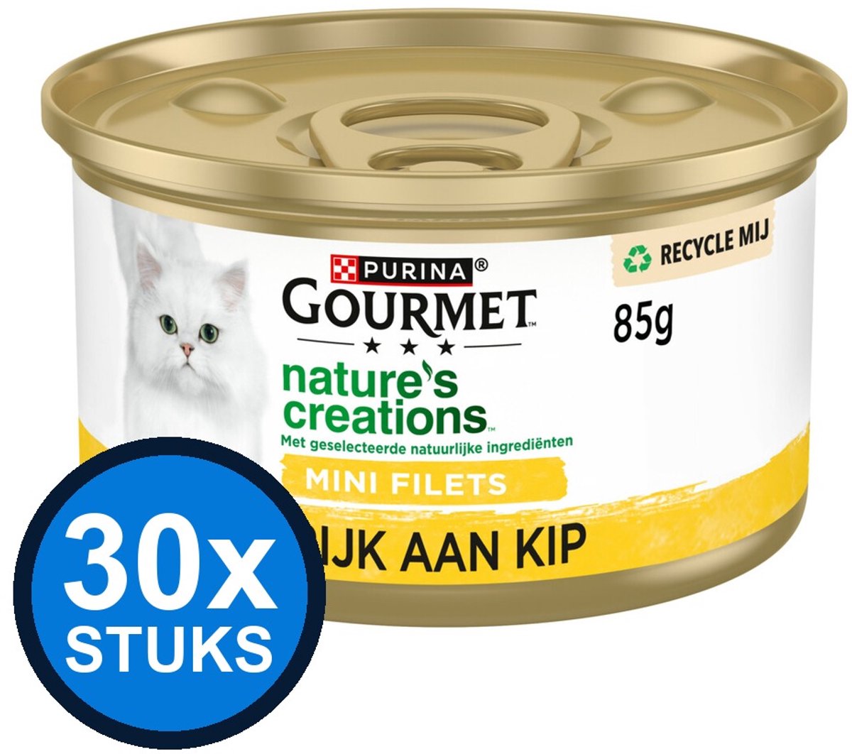 Gourmet Gourmet - Nature's Creations Mini Filets Kip - Kattenvoer Natvoer - 85g