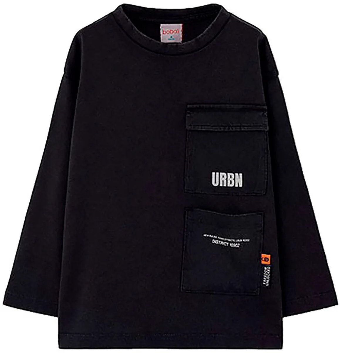 Boboli 624046 T-shirt Met Lange Mouwen Zwart 4 Years Jongen
