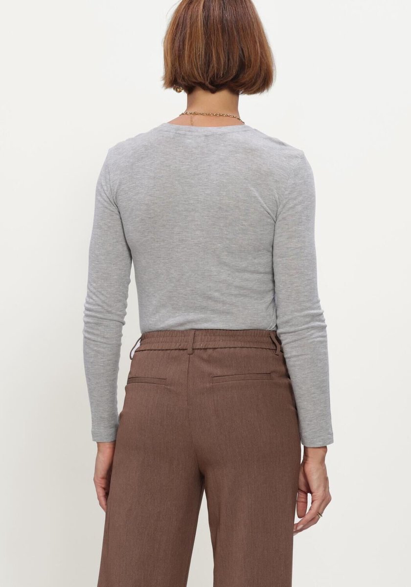 Object Objalma Ls Re Top Noos Tops & T-shirts Dames - Shirt - Lichtgrijs - Maat M
