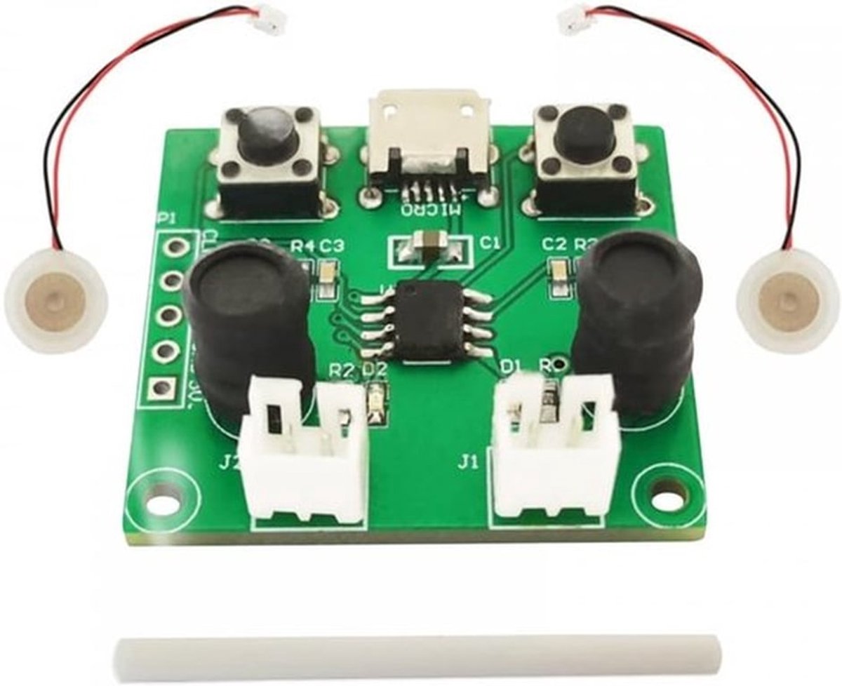 Micro USB Dual Luchtbevochtiger Module - 110 KHz - 2 W - 20 mm - Ultrasone Mist Maker Verstuiver - Controleerbaar AAN/UIT voor Verstuivers en Luchtkwaliteit
