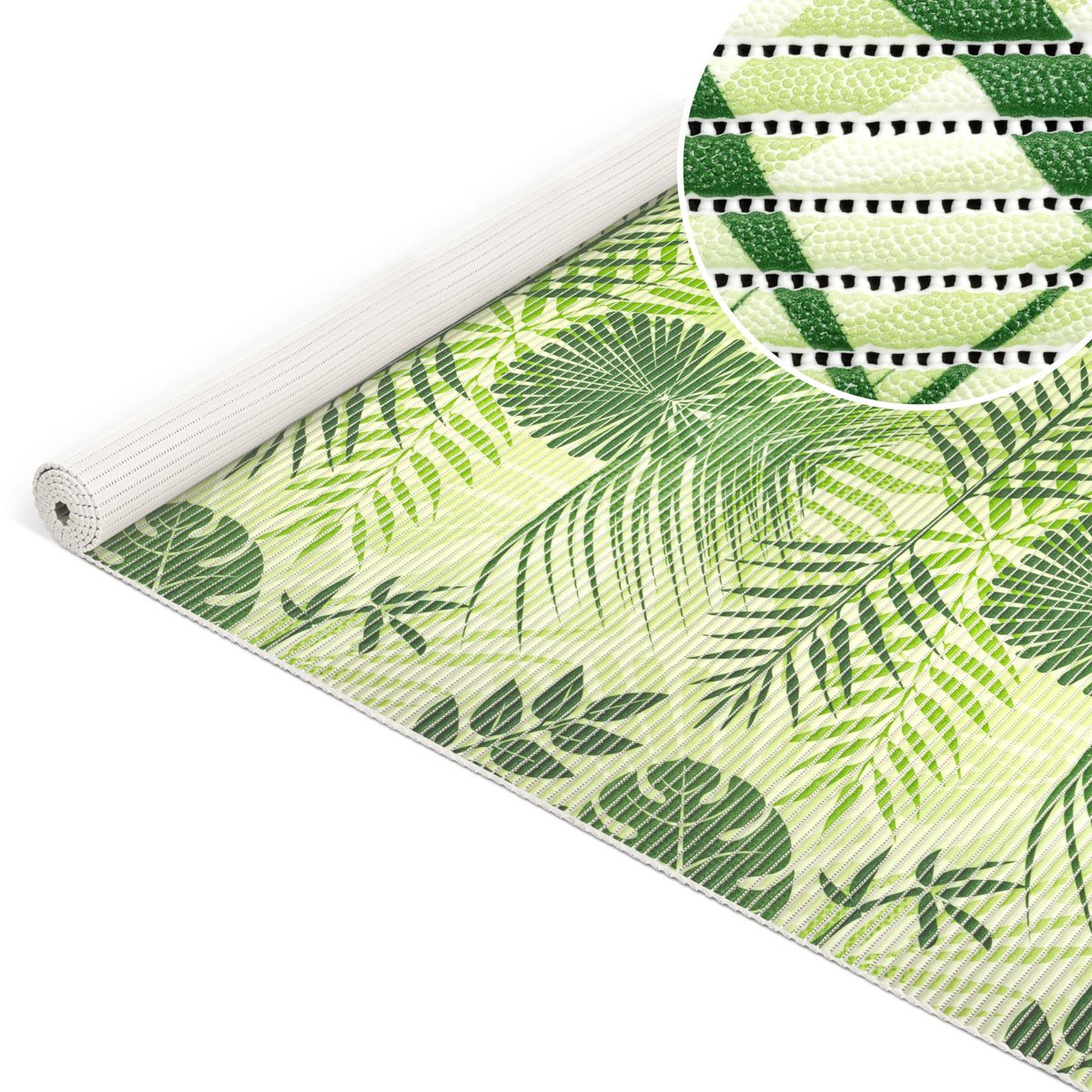 ANRO Badmat Tropisch Groen 130x220cm Antislip Douchemat Afwasbaar Sneldrogend