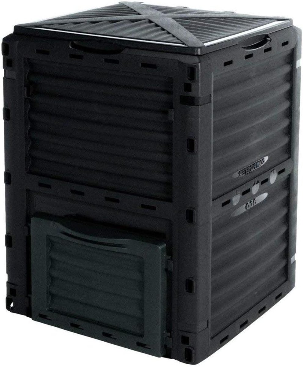 Compostbak - Compostvat Tuin - Afval Verwerken - Snelle Compostering - 300 liter - Antraciet
