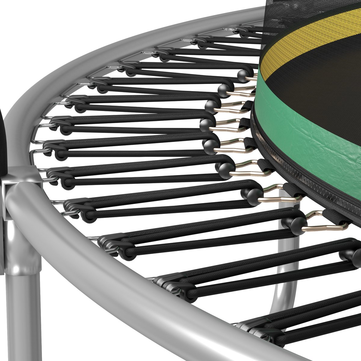 COVREO Trampoline 183 cm groen staal, met veiligheidsnet voor thuisgebruik