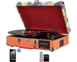 DIGITNOW Platenspeler - Ingebouwde Speakers - Auto-stop - Retro - Gekleurd