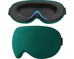 Gritin Slaapmasker voor zijslapers, upgrade 3D-oogholtes, slaapbril met verstelbare elastiek, lichtblokkerend en ademend, oogmasker voor mannen en vrouwen, donkercyaan