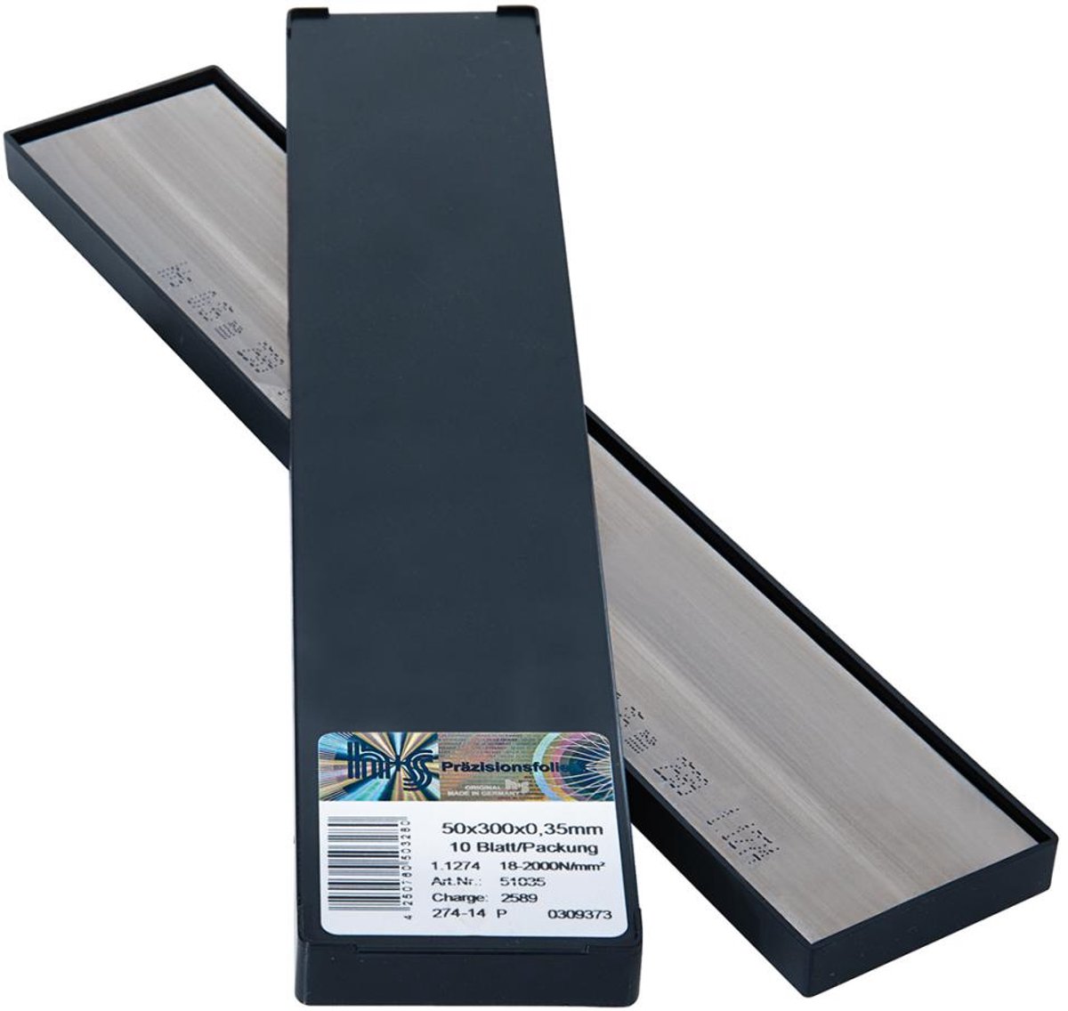 Metaalfolie plaatmateriaal 50x300x0,04mm 10Bl/P H+S
