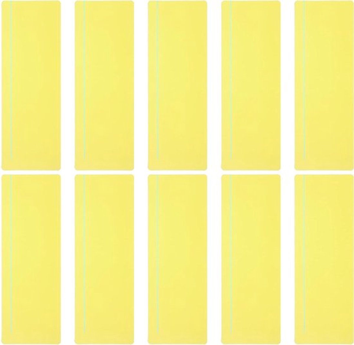 Begeleide leesstrips voor visuele stress - Set van 10 stuks - Gele overlay bladwijzer met lijn - Onderwijsbenodigdheden voor klaslokaal