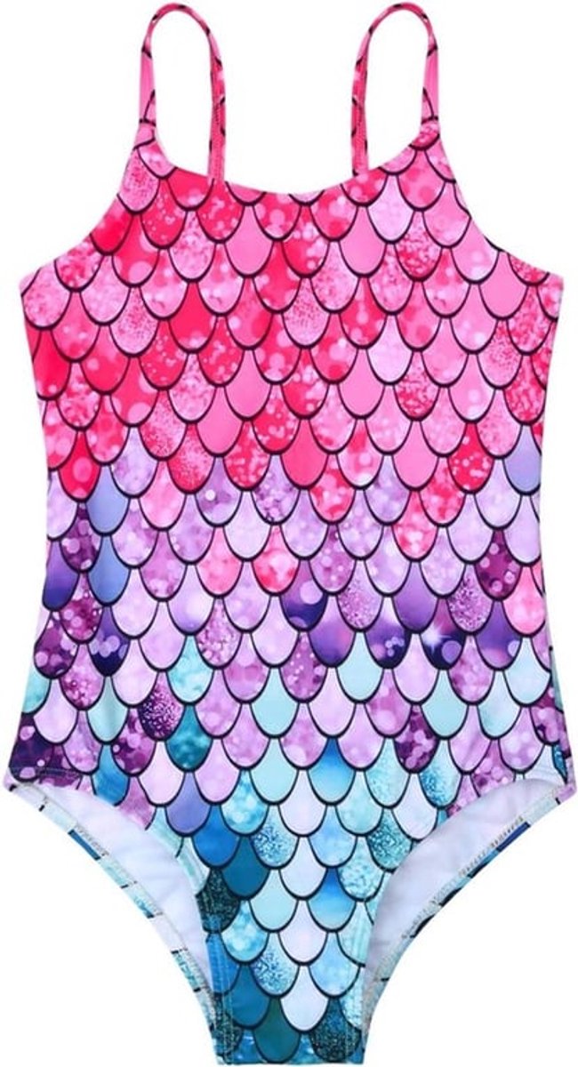Meisjes badpak met zeemeermin print en strandbikini, zwemkleding voor meisjes.