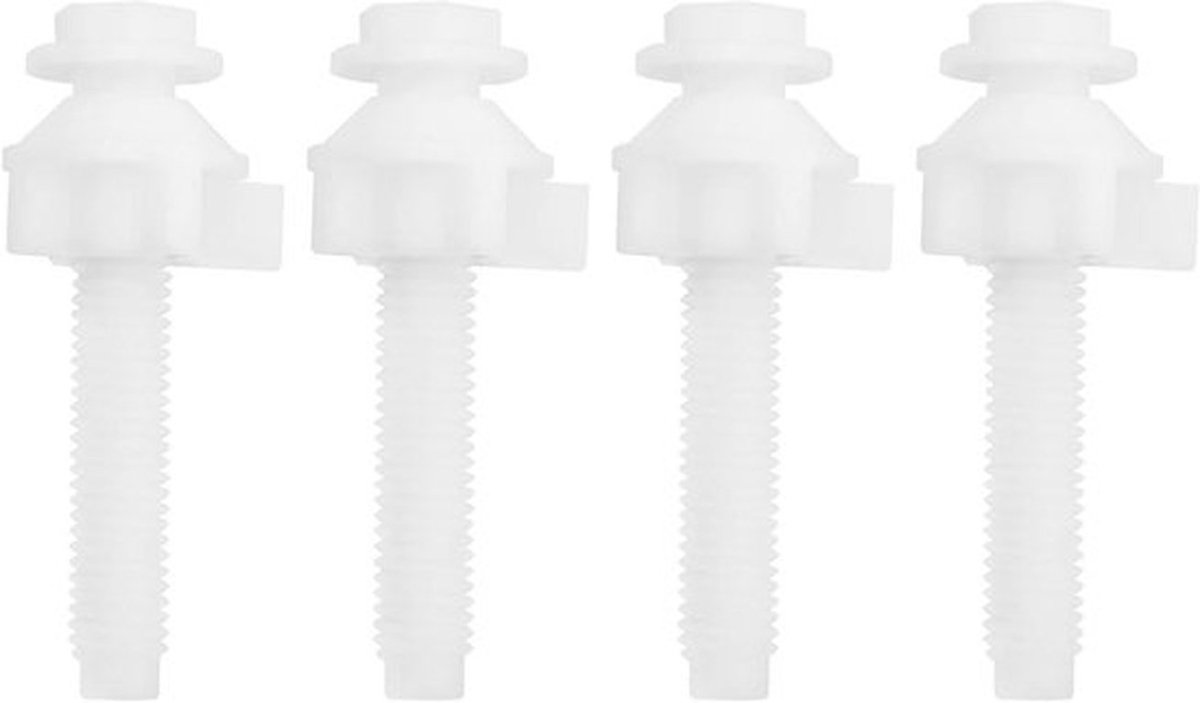 Wc-brilschroeven Set van 4 - Toiletbril bouten en moeren 60 x 18,7 mm部 muur 29,1 x 23,5 x 15,3 mm - Toiletbril Bevestigingsset - Universeel gebruik.