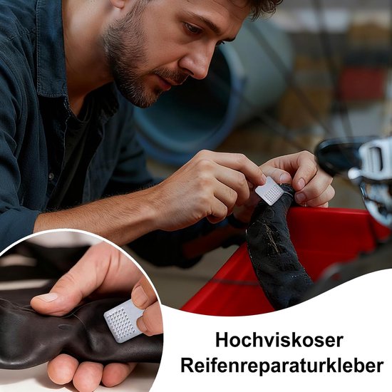 Fietsband Reparatiekit - Lekke Band Set - Onderweg Herstellen - Inclusief Bandenlichters - 12 x 8 x 2 cm — afbeelding 4