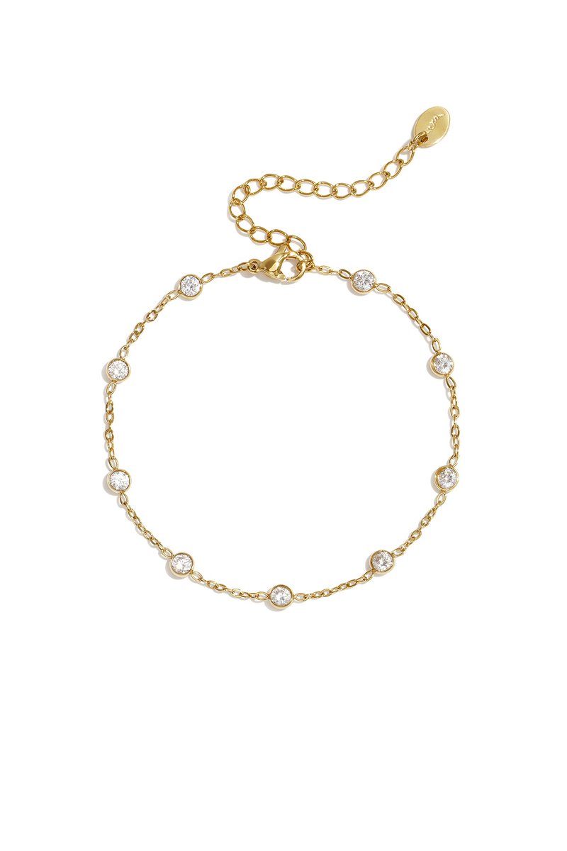 Elin - Armband - Zirkonia - Stainless Steel - - Wit