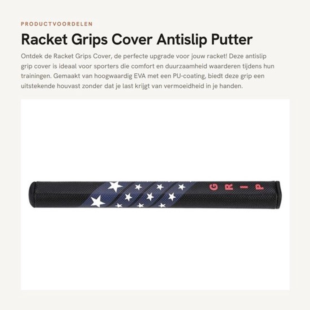 Racket Grip Antislip - PU Coating - Comfortabel Handvat - Duurzaam EVA - Vervangingsaccessoire - 2,0 cm Grootte - Putter Grip