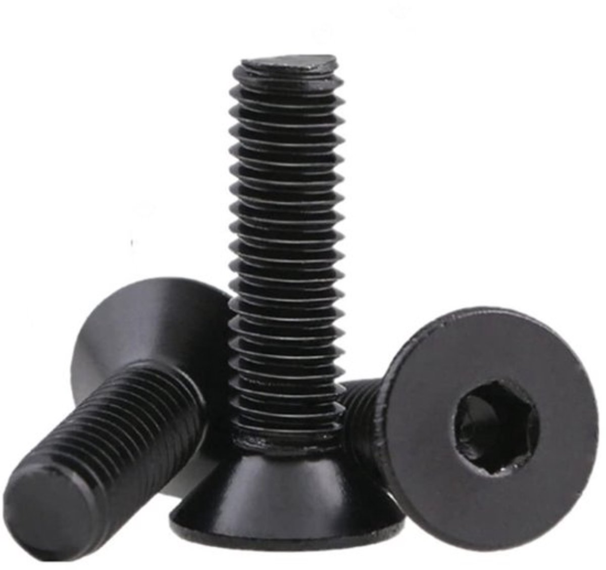 Zeskantkopbouten - RVS 304 - DIN7991 - Zwart - Socketkopbouten - Schroeven - Geschikt voor - Zwart model - 50 stuks - M3x10mm - 304 RVS - DIN7991 - Verzonken volledig vlakke kop - Zeskantschroeven - Zwart