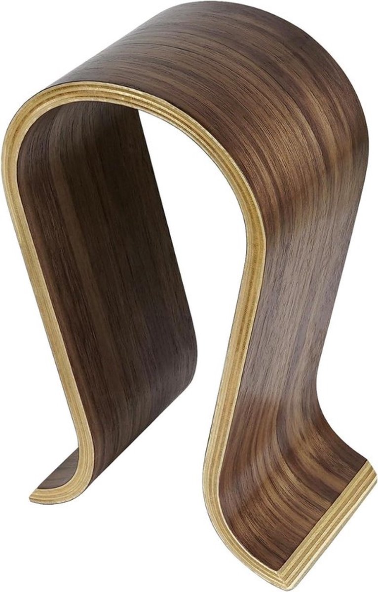 - Houten Omega Hoofdtelefoon Stand - Headset Houder - Bureau Display - Zwart - Compatibel met meerdere oortelefoons.