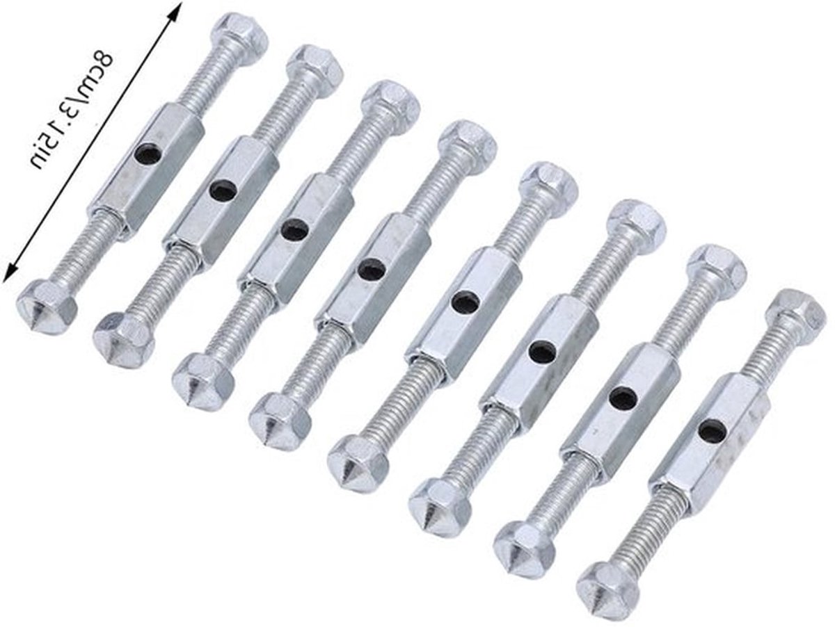 Reparatieset voor aansluitdoos type 86 van legeringstaal met bevestigingsbouten en sleutels voor elektrische wandkasten 86 mm x 86 mm, ideaal voor installatie en onderhoud