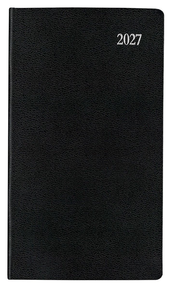MGPcards - Zak agenda 2027 - H35 Bari - formaat A6 - week - 7 dagen 2 pagina - Nederlandstalig - Made in Italy - Harde omslag - 9 x 15.5 cm - Zwart