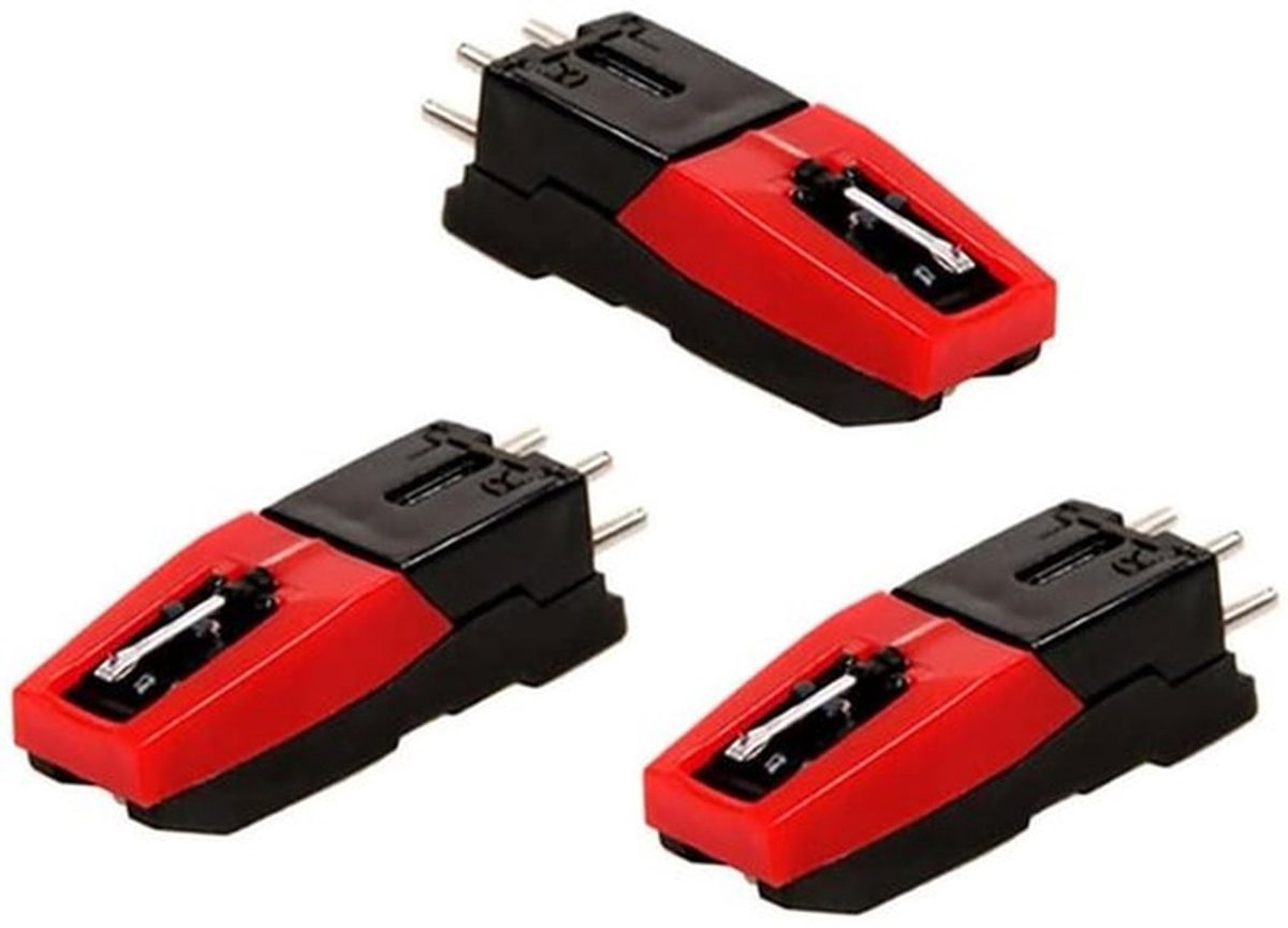 Platenspeler Naalden Set van 3 - Vervangende Cartridge - Hoge Geluidskwaliteit - Milieuvriendelijk Materiaal - Antikras Coating - Lichtgewicht 90 g - Draaitafelcartridge