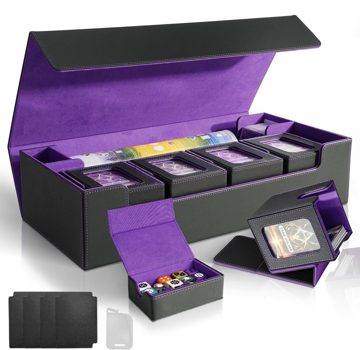 Solidchoice - 6-in-1 Kaartopslagdoos voor TCG met Dice Compartment