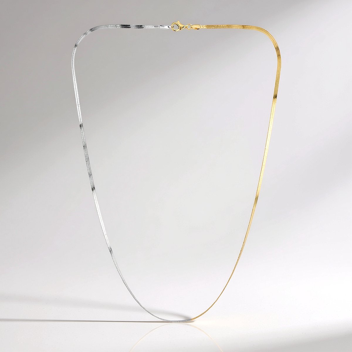 Cavill - Zilveren halsketting - 925 sterlingzilver gerhodineerd - 45,7 cm - fijne dames ketting - modern en elegant ontwerp