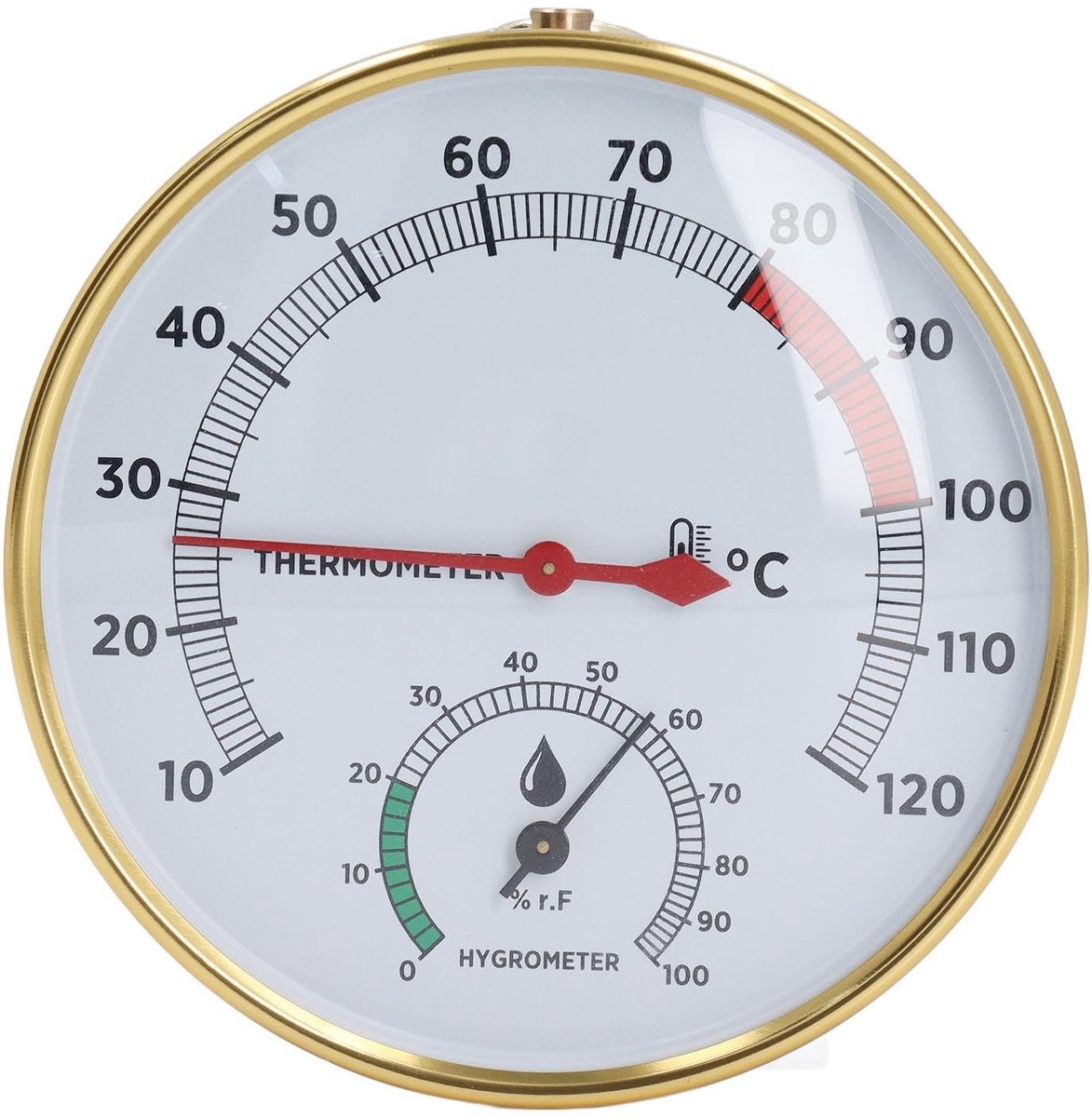 Solidchoice - 2 in 1 Saunathermometer en Hygrometer voor Wandmontage