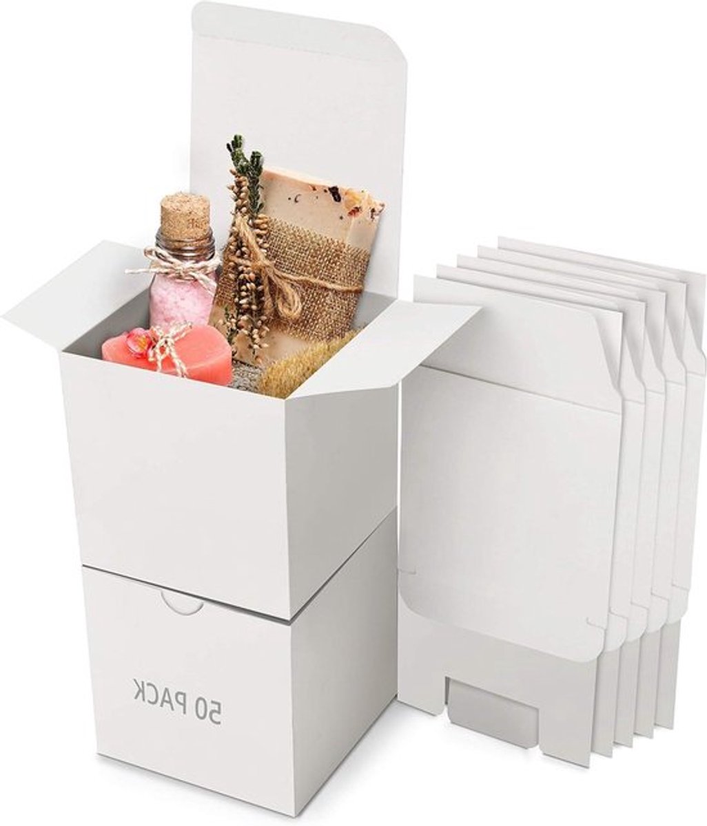 - Hobby Kado Dozen - Geschenk Presentjes - Wit - Doos Maat - Makkelijk in Elkaar te Zetten - Presentaties - Geschikt voor Feestjes, Verjaardagen, Huwelijken, Vakanties - 50Pak.