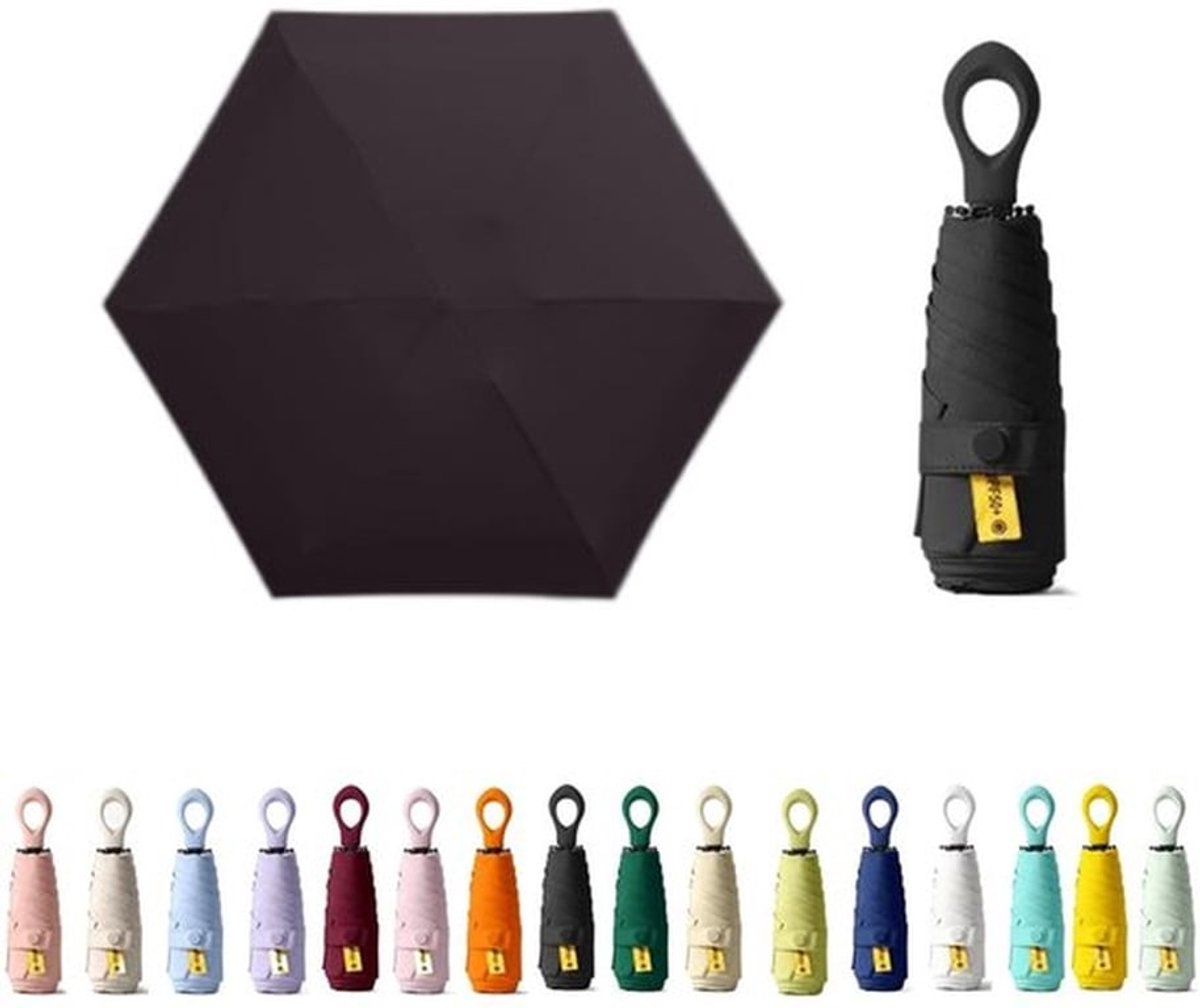 Paraplu Mini - Opvouwbaar/Compact - Lichtgewicht/Draagbaar - UV Bescherming 99,9% - Duurzaam/Antistof - Stijlvolle Look - Reisparaplu