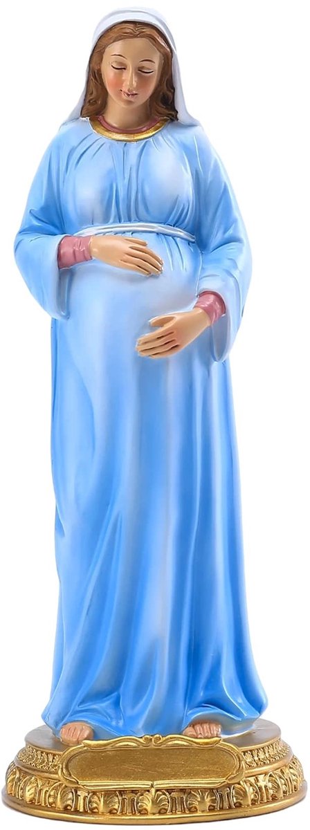 Solidchoice - Beeld van de Zwangere Maagd Maria - 21,3 cm Resin Beeld