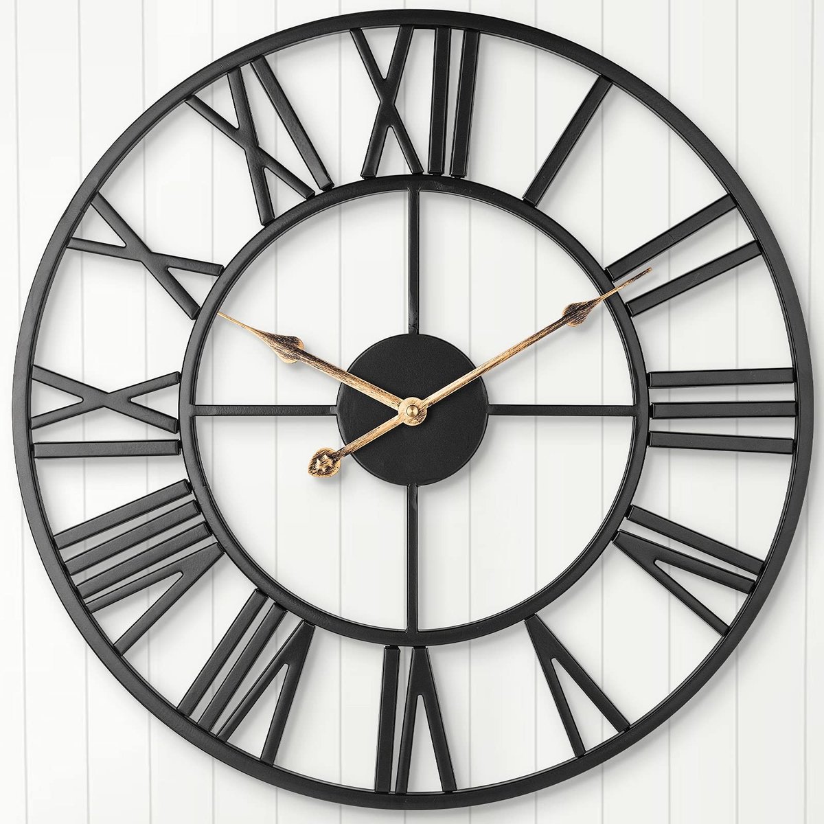Solidchoice - Stille Wandklok met Vintage Romaanse Cijfers