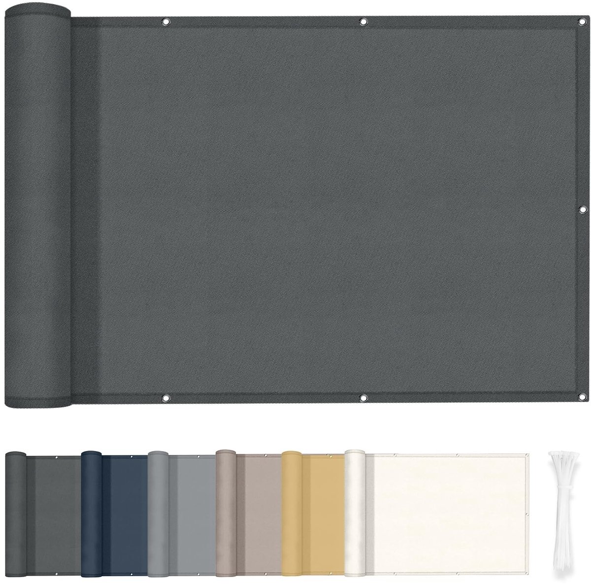 Solidchoice - Balkon Scherm 80x500 cm met UV- en Waterdichte Eigenschappen