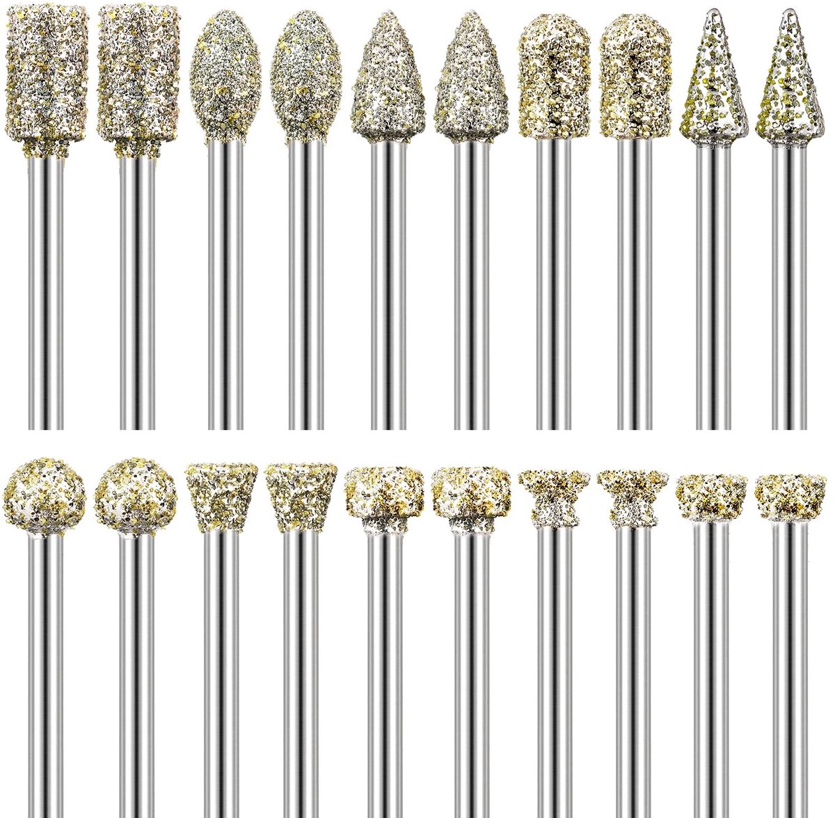 Solidchoice - 20 Stuks Diamant Slijpburren voor Rotatietools