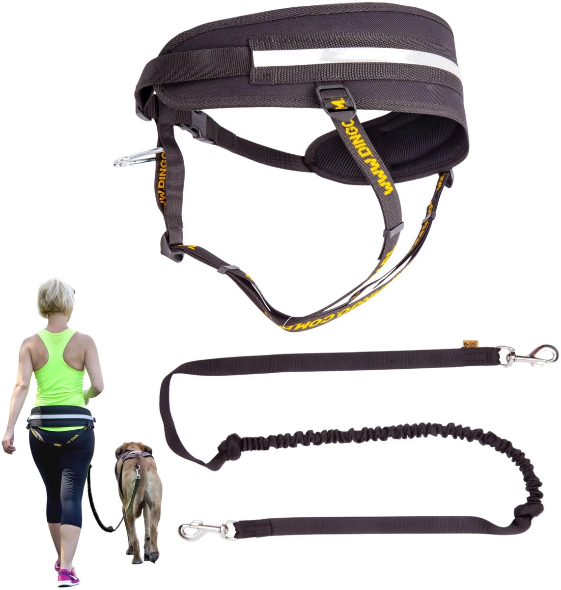 Solidchoice - Multifunctionele Hardloopriem met Hondenlijn en Karabiners