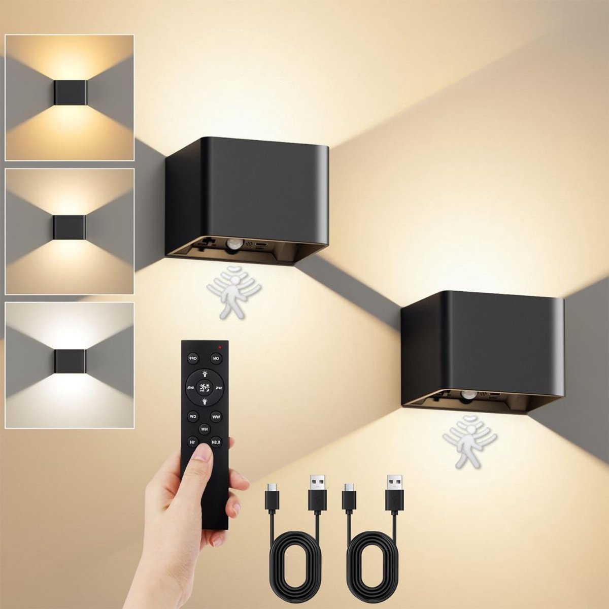 Zavio® Wandlamp Binnen met Dimmer - Wandlamp met Stekker - Slaapkamer Lamp Nachtkastje
