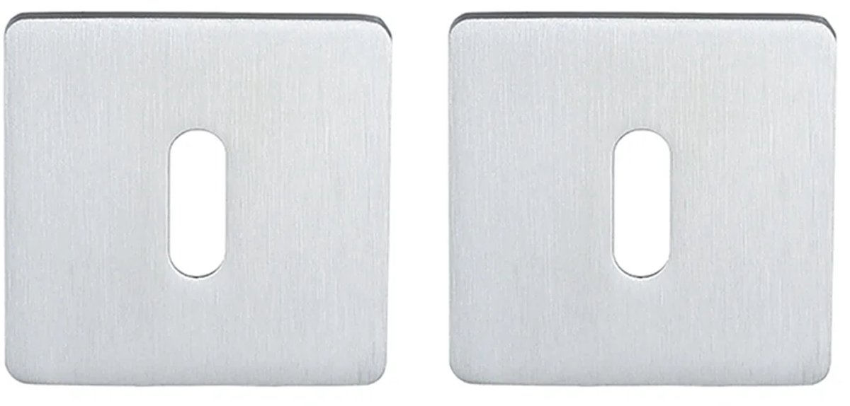 Sleutelrozet vierkant 55x3 mm ultra dunne rozet van 3mm geborsteld Rvs