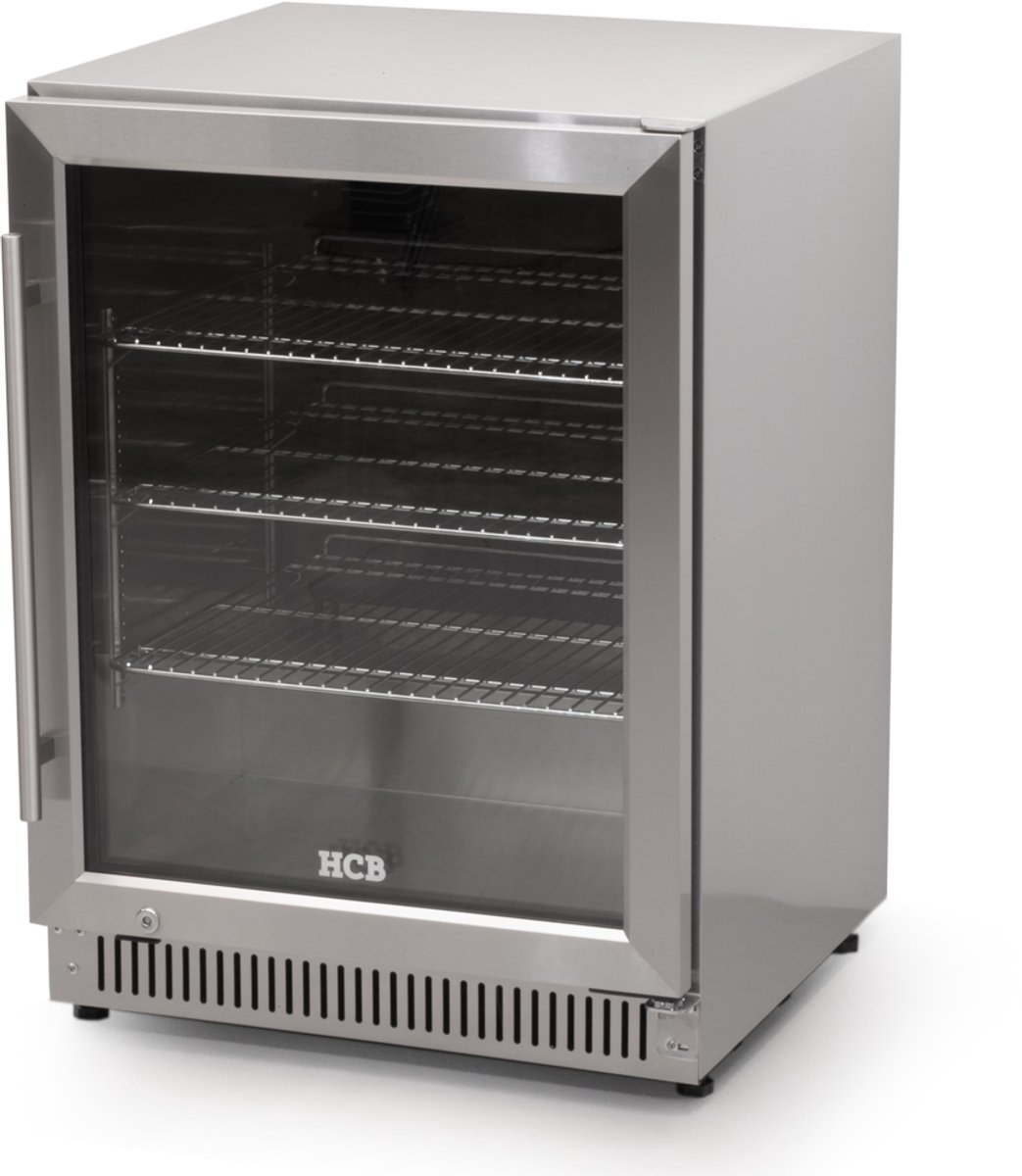HCB® - Barkoeling - klapdeur - outdoor - 150 liter - RVS / INOX - 230V - 49 kg - 6824
