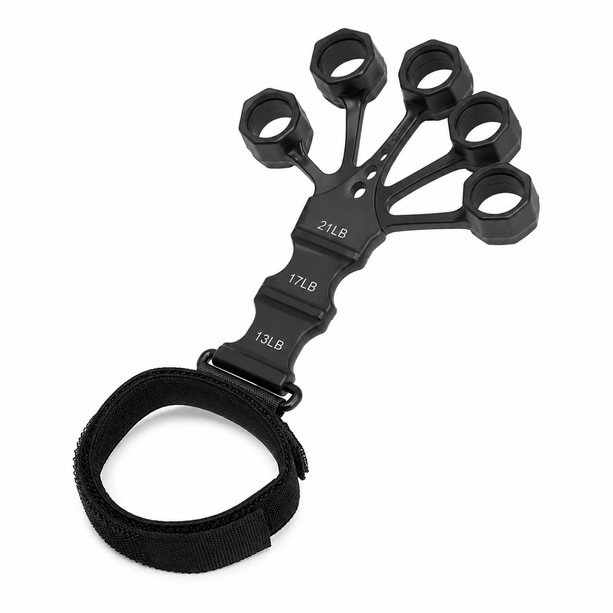 Premium Handtrainer - 3 Weerstand Opties - 5-Vinger Individueel - Krachttraining & Handrevalidatie - Zwart
