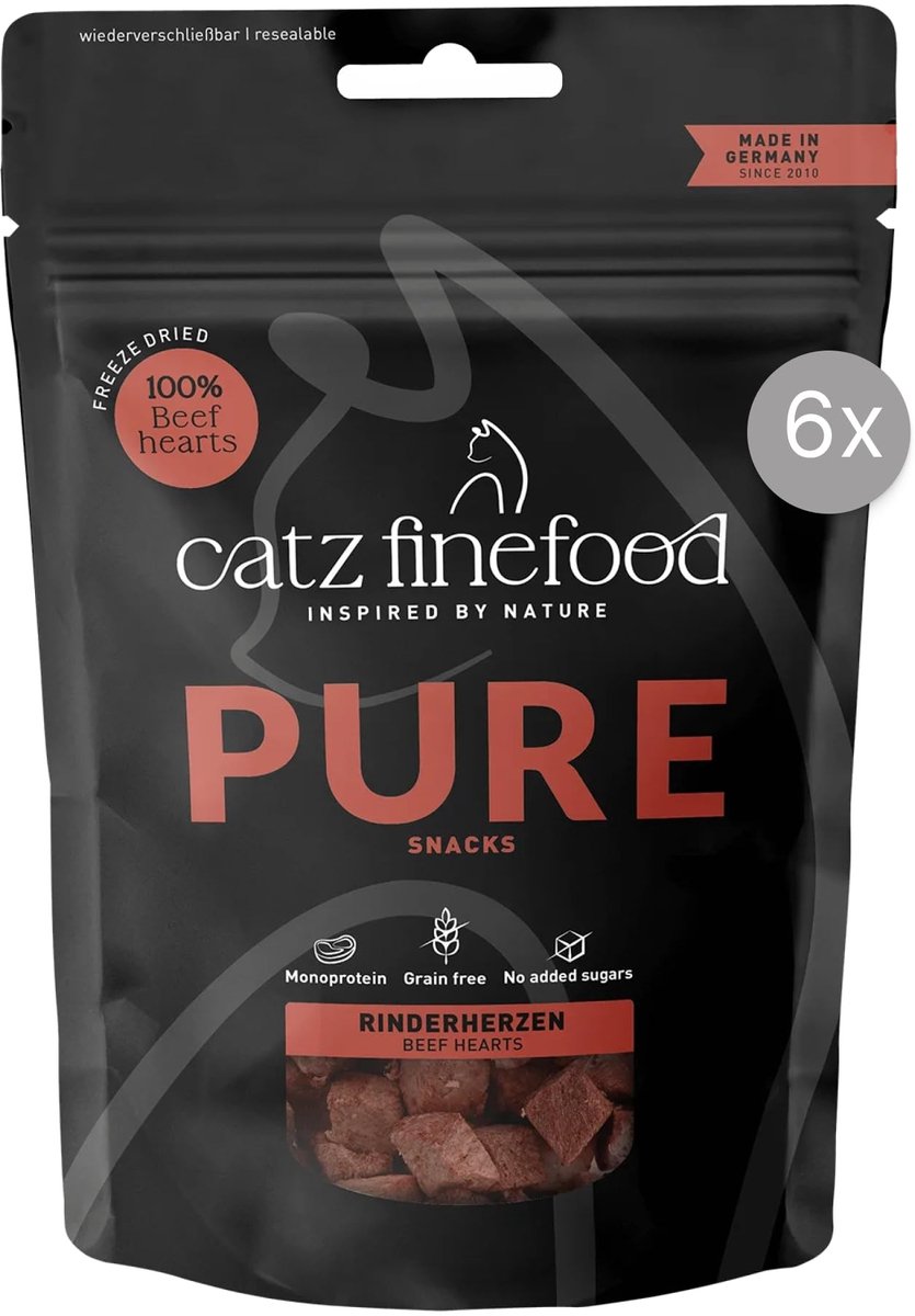 Solidchoice - Bevroren Rundvlees Snacks voor Katten, 6 x 35 g