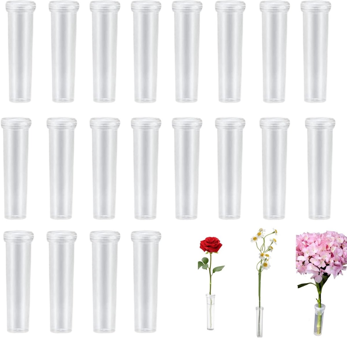 Solidchoice - 20 Stuks Waterbuizen voor Bloemenarrangementen