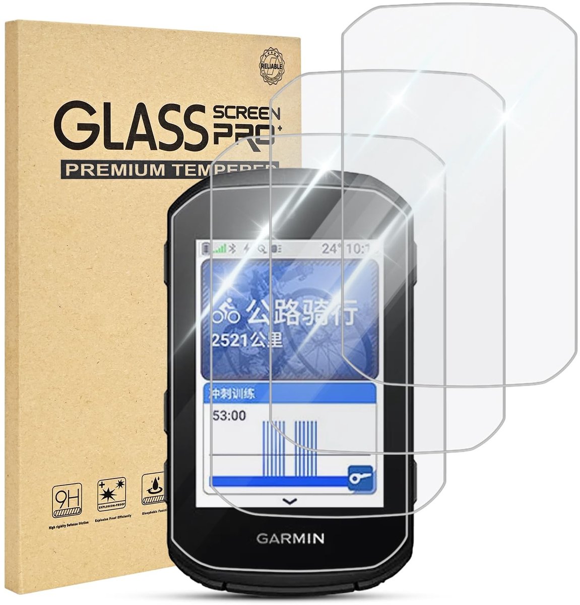 Solidchoice - 3-Pack Screen Protector voor Garmin Edge 550/850