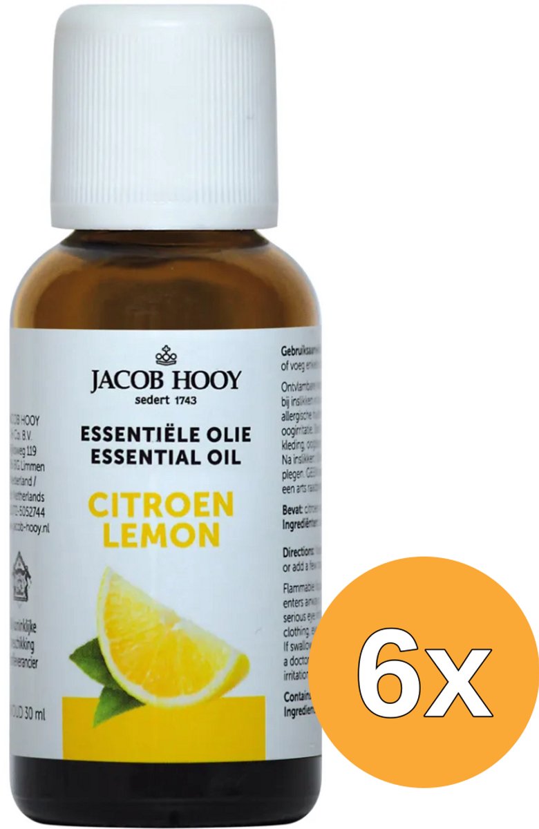 6x Jacob Hooy Citroen olie (30 ml)