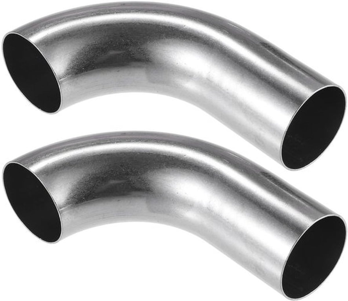 Elleboogpijp 90° - 2 Stuks - Roestvrij Staal - Buitendiameter 38 mm - DIY Uitlaatpijp - Corrosiebestendig