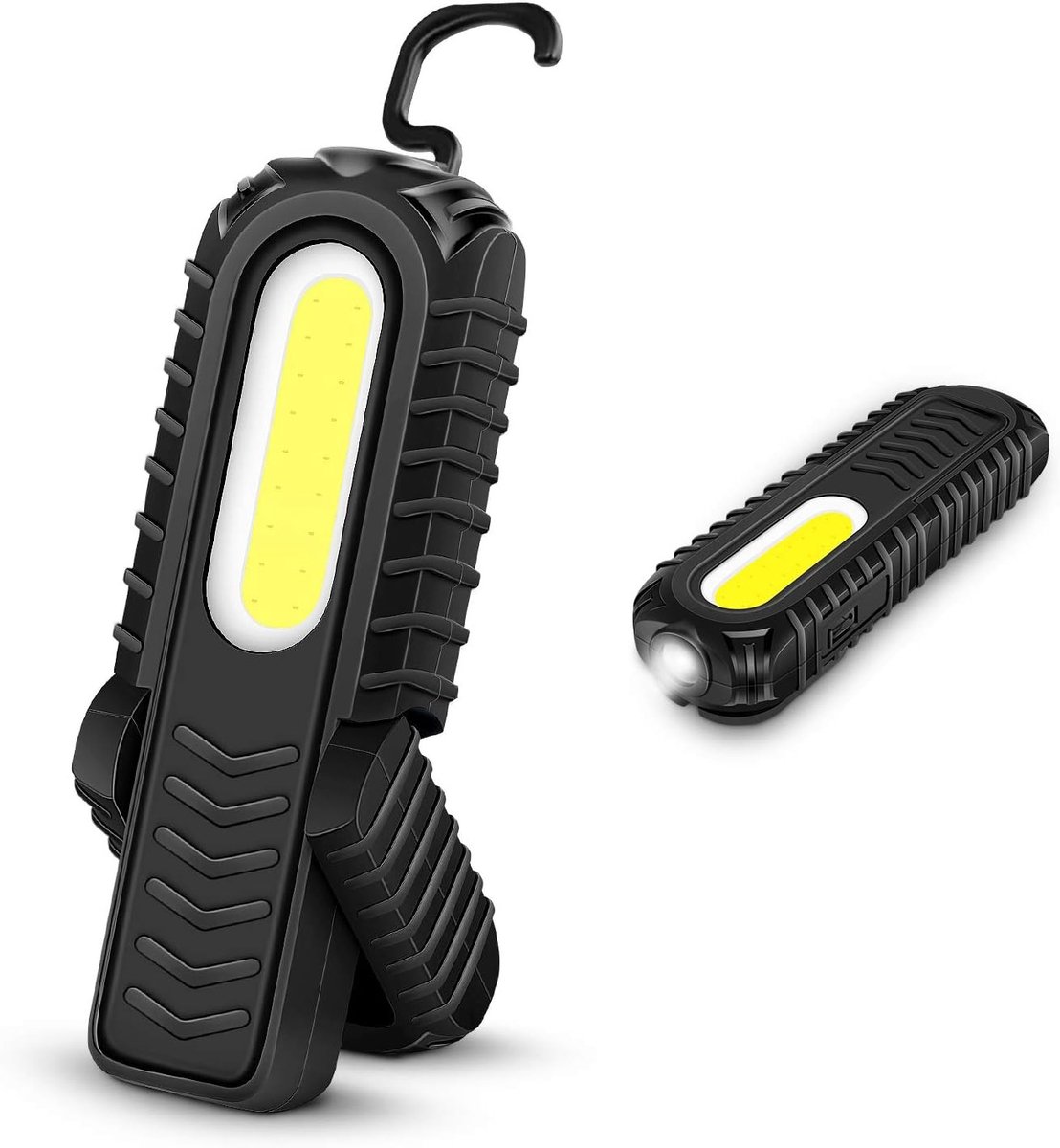 Oplaadbare Werkplaatslamp - Wit - - Superheldere 5W COB Led-Schijnwerper met Verstelbare Standaard en Magneetbasis - Voor Auto en Noodgevallen