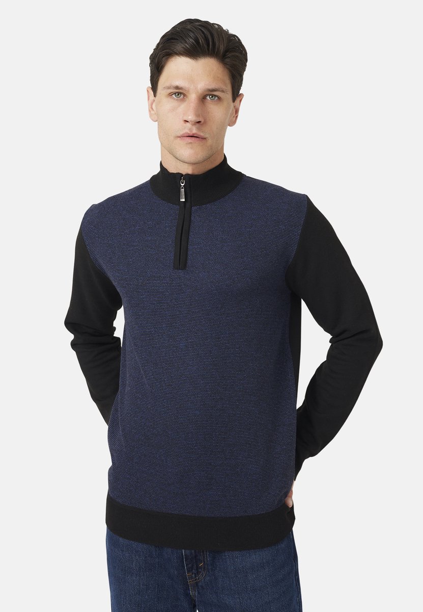Brave Soul Mannen Outdoortrui donkerblauw