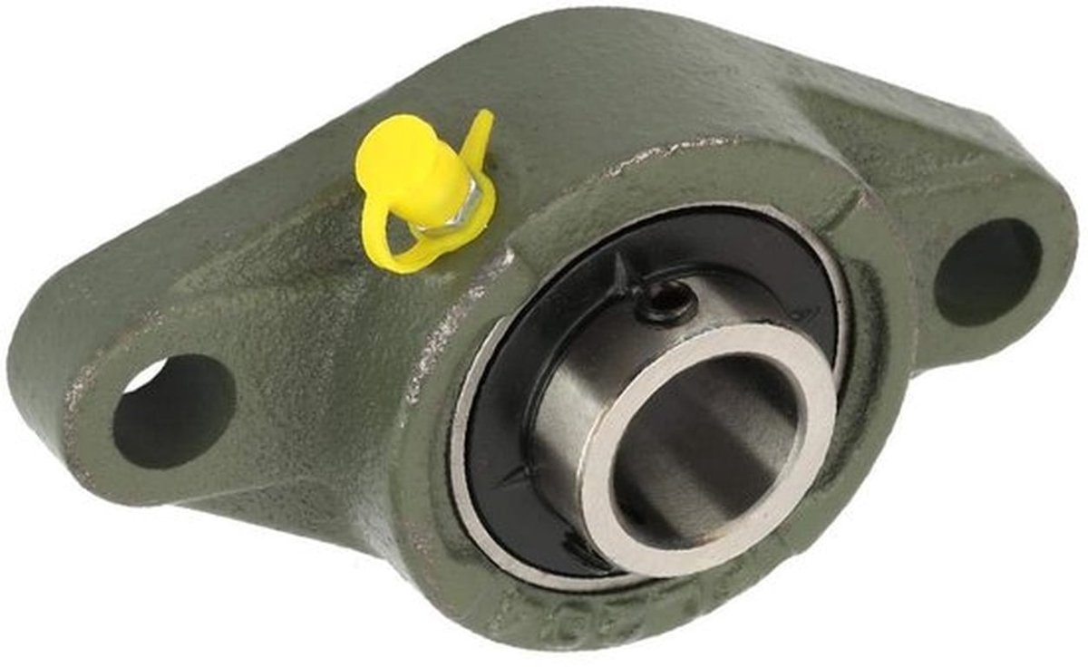 Flenslager 20 mm x 47 mm - Zelforiënterend Lager - Gietijzeren Behuizing - Hoge Hardheid - Lange Levensduur - Veelzijdige Vervangbaarheid - Bloklager