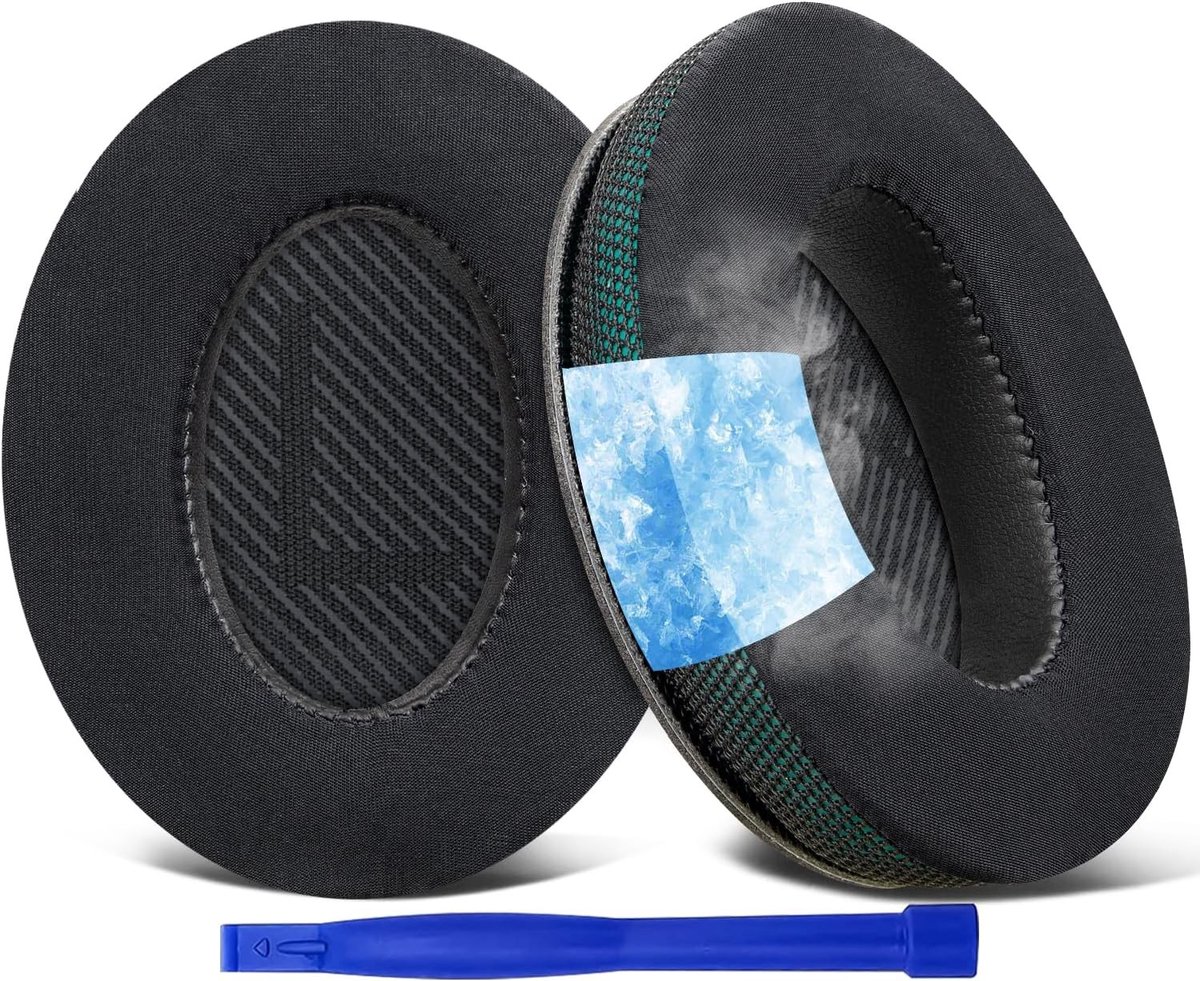 Cooling Gel Vervangende Oorkussens voor Bose QuietComfort 35 en 35 II, Geluiddempende Schuim Oorkussens en Kussens - Donkergroen, Comfortabel, Ademend, Duurzaam