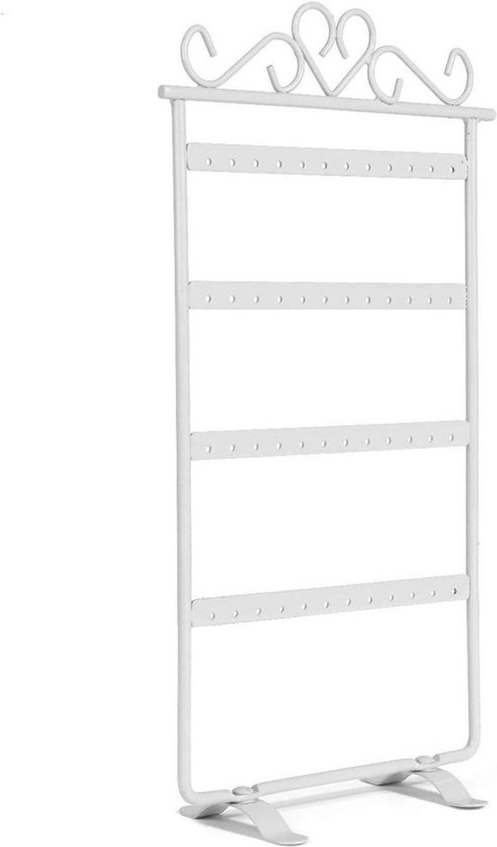 Displaystand voor 48 items - Decoratietoren met 4 lagen - Hangend displayrek voor woondecoratie - Opslag voor bruidsaccessoires - Wit