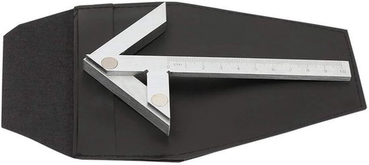 Middenmarkeringsmeter Hoge Nauwkeurigheid - Hoekmeter - Koolstofstaal - Verchroomd - Precisie - 100 x 70 mm