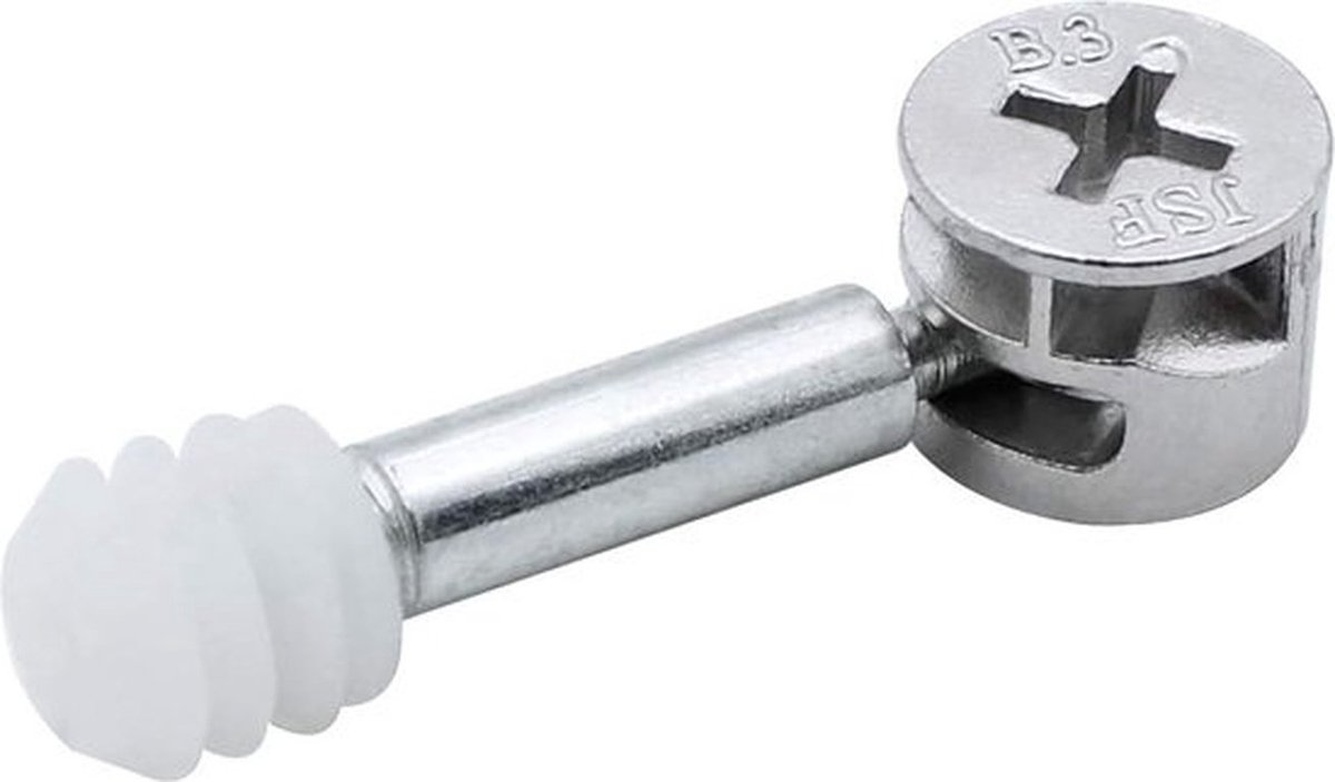 25 stuks meubelverbindingsset, excentrische beslag, meubelverbinders, kastverbinders, excentrische 14,5 mm, nokkenbeslag 34,5 mm, M6 inschroefpluggen en kunststof moeren voor meubels,