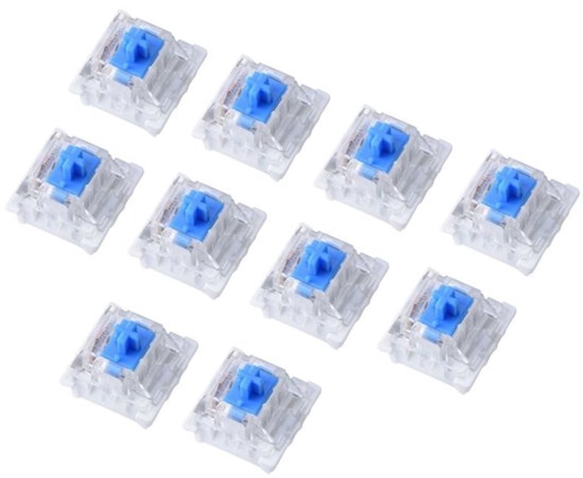 Mechanische Toetsenbord Schakelaar - Vervanging - Blauw - 10 PCs - LED-achtergrondverlichting - Typisten - Geschikt voor NewGiant RGB