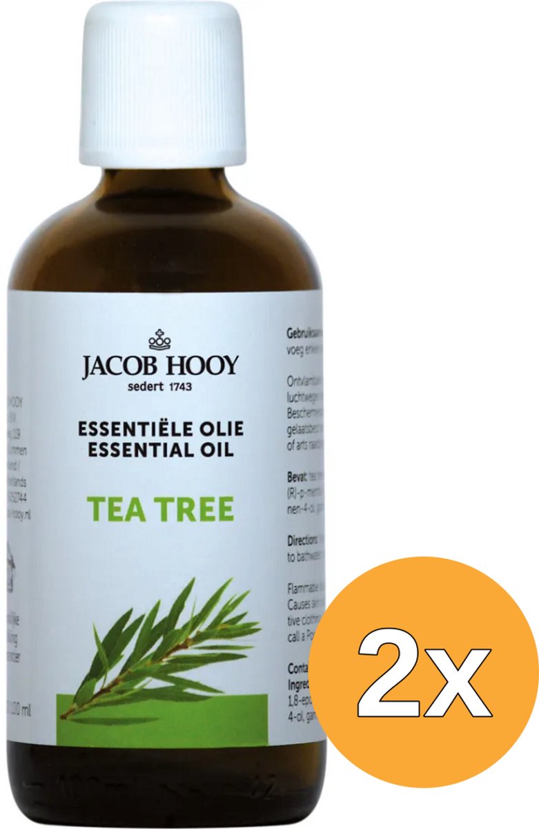 2x Jacob Hooy Tea tree olie (100 ml)