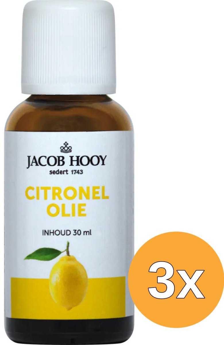 3x Jacob Hooy Citronelolie (30 ml)